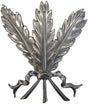 Metal Stamping Pressed Stamped Steel Banded Leaves Leaf .020" Thickness L119 approx. size 4 1/2"w x 5 3/16"h.