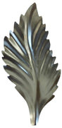 Metal Stamping Pressed Stamped Steel Dapped Pointed Leaf .020" Thickness L133  approx. size 3 1/16"w x 6 1/4"h.