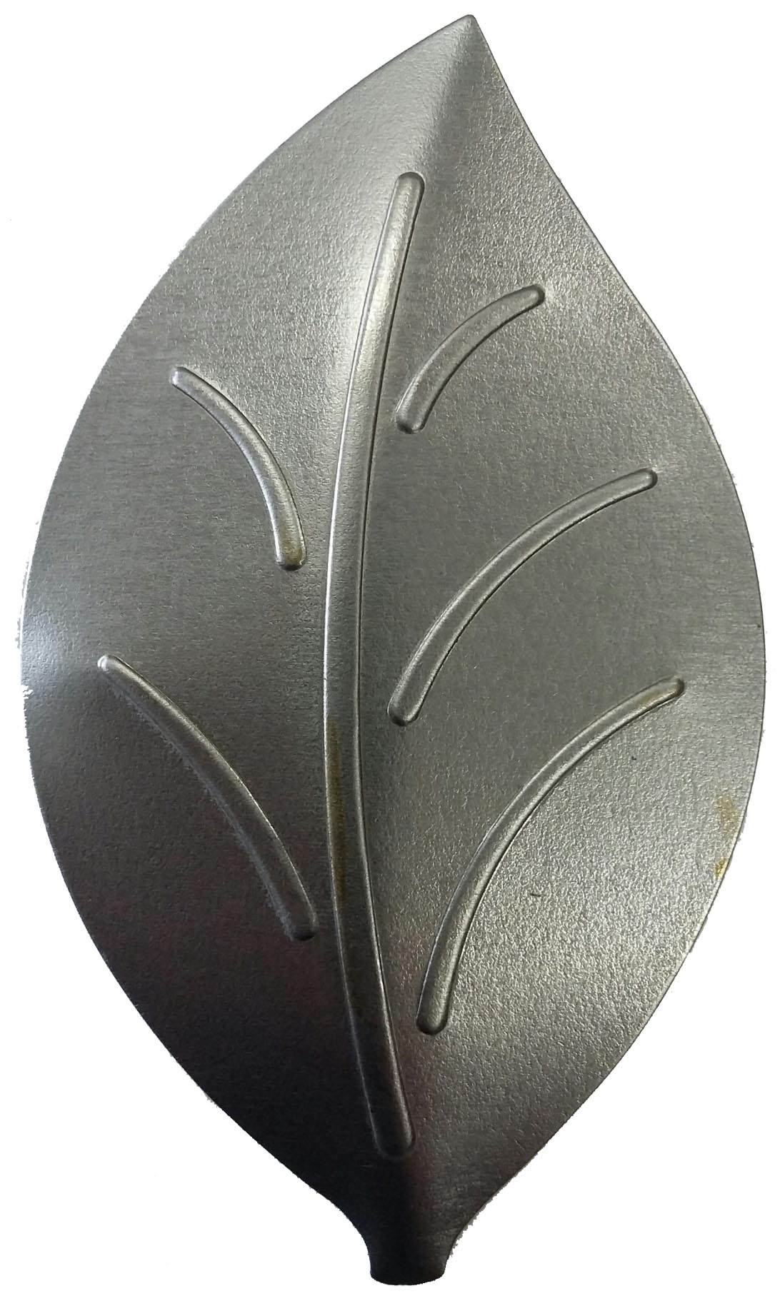 Metal Stamping Pressed Stamped Steel Leaf Dapped Oval .020" Thickness L140 approx. size 2 1/4"w x 4"h.