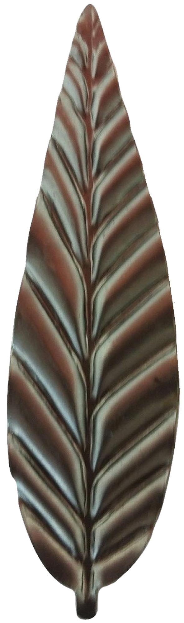 Metal Stamping Pressed Stamped Steel Leaf Veined .020" Thickness L151 approx. size 13/16"w x 3"h.