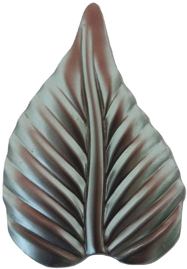 Metal Stamping Pressed Stamped Steel Leaf .020" Thickness L152 approx. size 1 13/16"w x 2 3/4"h.