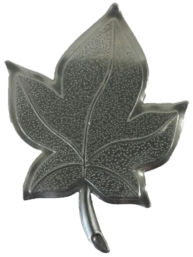 Metal Stamping Pressed Stamped Steel Sycamore Leaf .020" Thickness L191  approx. size 1 3/8"w x 1 7/8"h.