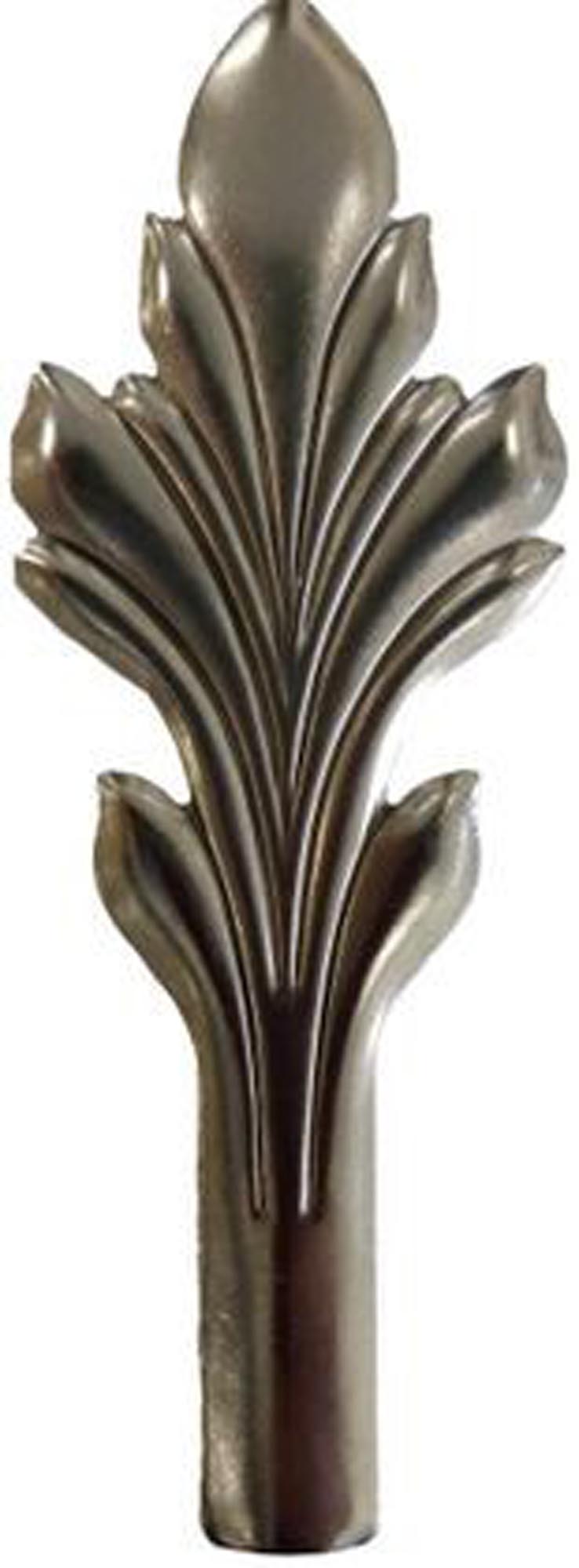 Metal Stamping Pressed Stamped Steel Leaf Acanthus Flat .032" Thickness L249 approx. size 2"w x 5 7/16"h.