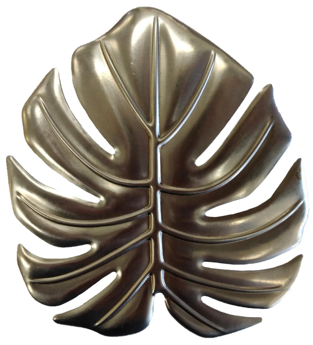 Metal Stamping Pressed Stamped Steel Tropical Leaf Large .020" Thickness L257 approx. size 5"w x 5 5/8"h.