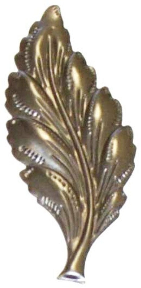 Metal Stamping Pressed Stamped Steel Leaf .020" Thickness L25  approx. size 1 1/4"w x 3"h.
