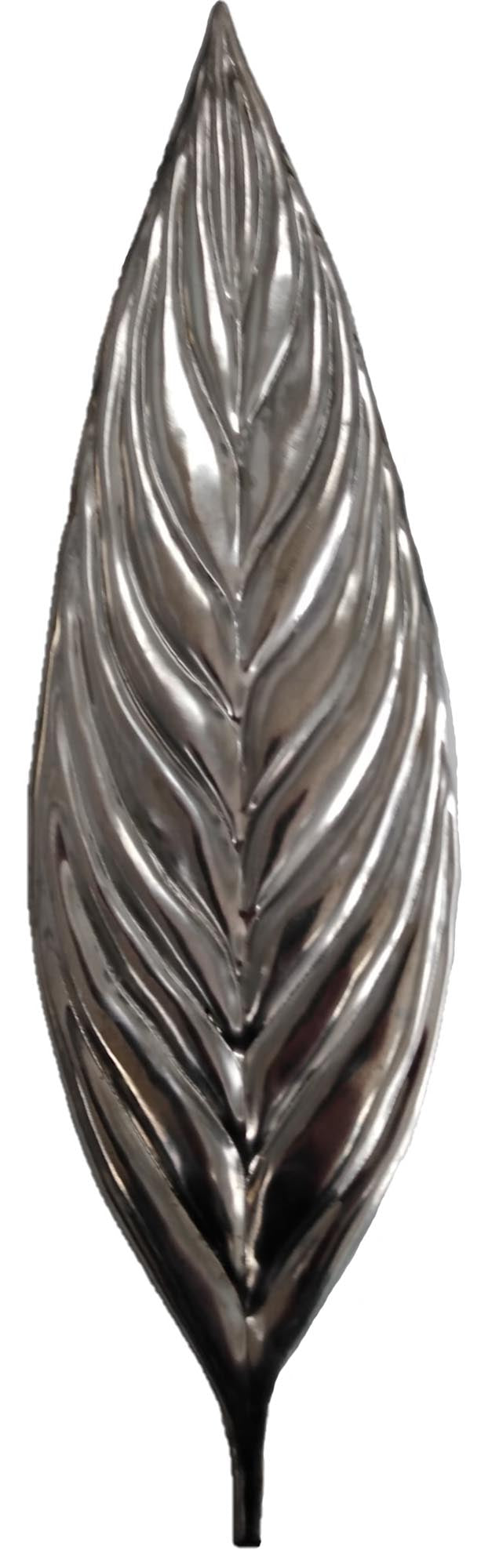 Metal Stamping Pressed Stamped Steel Leaf Large .020" Thickness L291 approx. size 2 7/8"w x 10 3/8"h