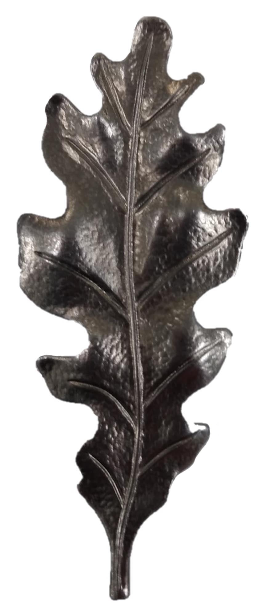 Metal Stamping Pressed Stamped Steel Leaf Oak .020" Thickness L108 approx. size 1 1/8"w x 2 3/4"h.