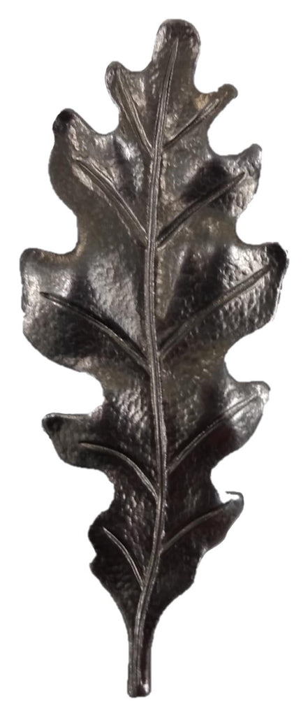 Metal Stamping Pressed Stamped Steel Leaf Oak .020" Thickness L108  approx. size 1 1/8"w x 2 3/4"h. 