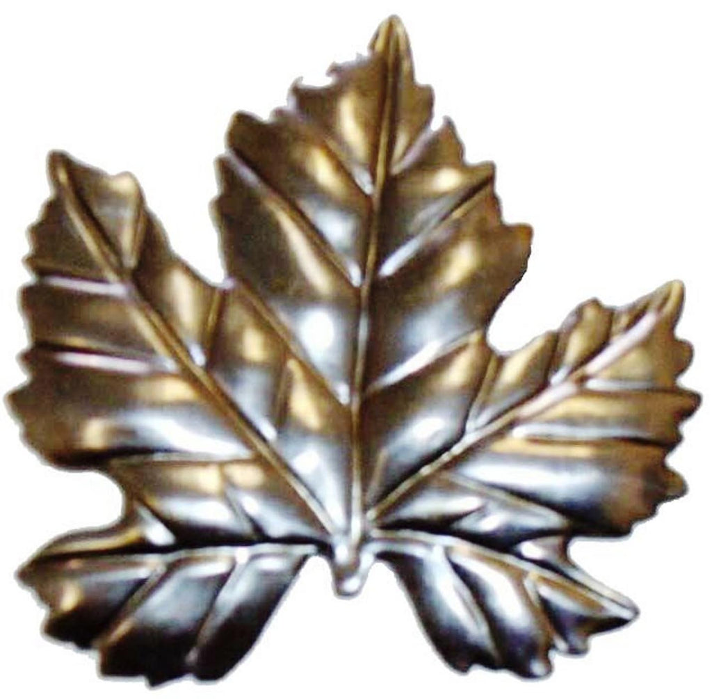 Metal Stamping Pressed Stamped Steel Leaf Grape Small .020" Thickness L33 approx. size 2 7/16"w x 2 1/2"h.
