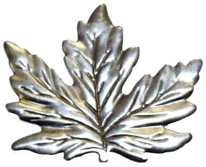 Metal Stamping Pressed Stamped Steel Leaf Maple .020" Thickness L40