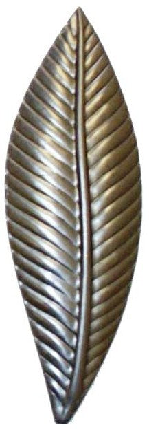 Metal Stamping Pressed Stamped Steel Ribbed Oval Leaf .020" Thickness L43 approx. size 1 1/2"w x 4 3/8"h.