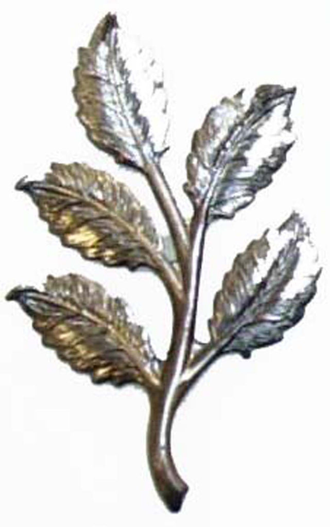 Metal Stamping Pressed Stamped Steel Leaf Rose .020" Thickness L45  approx. size 1 1/4"w x 2"h     (ideal size for scrapbooking)