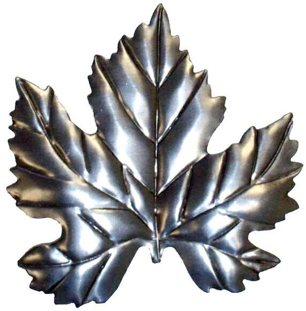 Metal Stamping Pressed Stamped Steel Leaf Grape Large .020" Thickness L70 approx. size 3 3/4"w x 3 7/8"h.