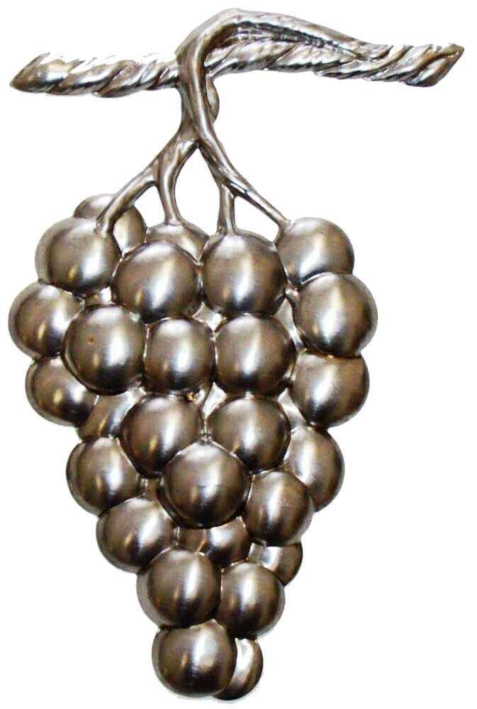 Metal Stamping Pressed Stamped Steel Grapes Bunch Vine .020" Thickness L73  approx. size 2 3/4"w x 5"h.