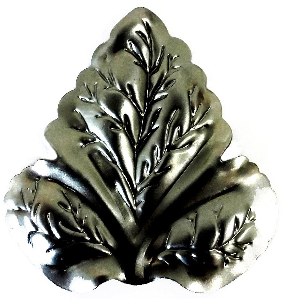 Metal Stamping Pressed Stamped Steel Leaf Grape .020" Thickness L80 approx. size 2 3/16"w x 2 1/4"h.