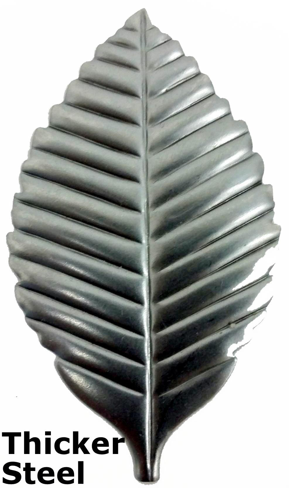 Metal Stamping Pressed Stamped Steel Leaf Red Alder .062" Thickness L91 approx. size 1 13/16"w x 3 1/8"h.