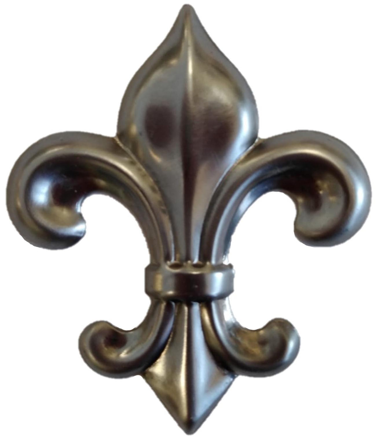 Metal Stamping Pressed Stamped Steel Small Fleur De Lis .020" Thickness M100 approx. size 1 9/16"w x 1 13/16"h x 1/8" depth (ideal size for scrapbooking)