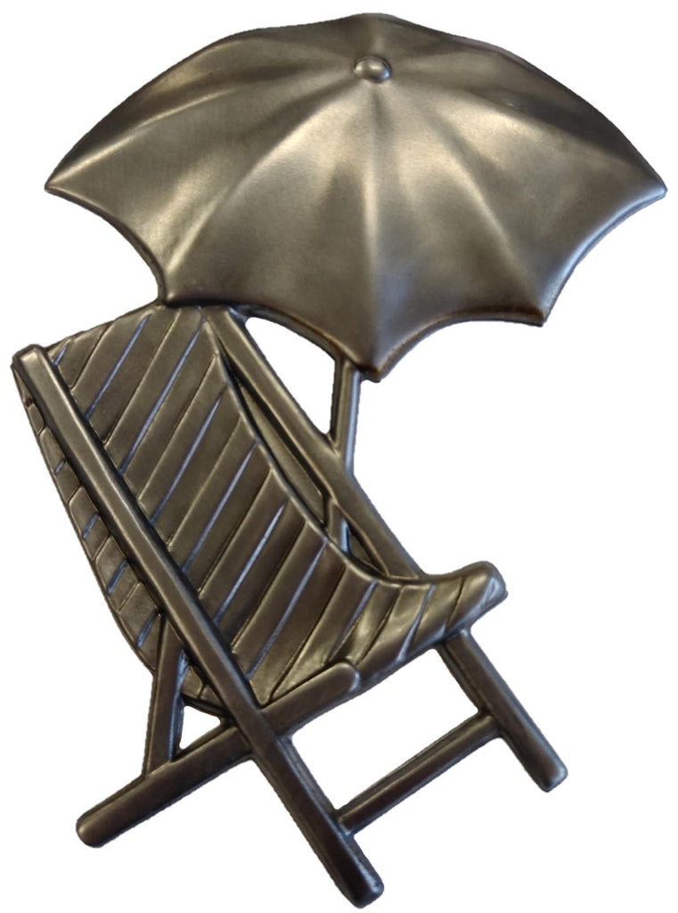 Metal Stamping Pressed Stamped Steel Beach Chair Umbrella .020" Thickness M113 approx. size 3 7/8"w x 4 1/4"h.