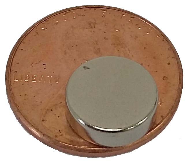 3/8" diameter x 1/8" thickness Round Neodymium (NdFeB) Rare Earth N48 Magnet M11