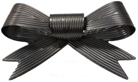 Metal Stamping Pressed Stamped Steel 3D Small Bow .020" Thickness M158 approx. size 2 5/8"w x 1 1/2"h x 9/16" depth