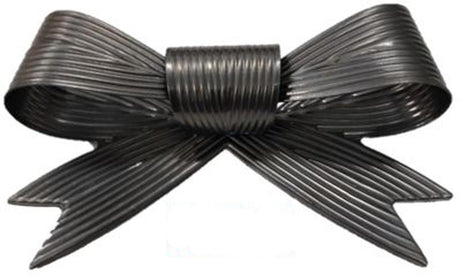 Metal Stamping Pressed Stamped Steel 3D Large Bow .020" Thickness M160 approx. size 6 1/2"w x 3 9/16"h x 1 9/16" depth
