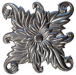 Metal Stamping Pressed Stamped Steel Rosette Square .020" Thickness M165  approx. size 3 15/16" diameter square