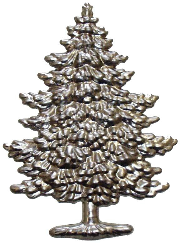 Metal Stamping Pressed Stamped Steel Evergreen Fir Christmas Tree .020" Thickness M17  approx. size 3 3/8"w x 4 1/2"h.