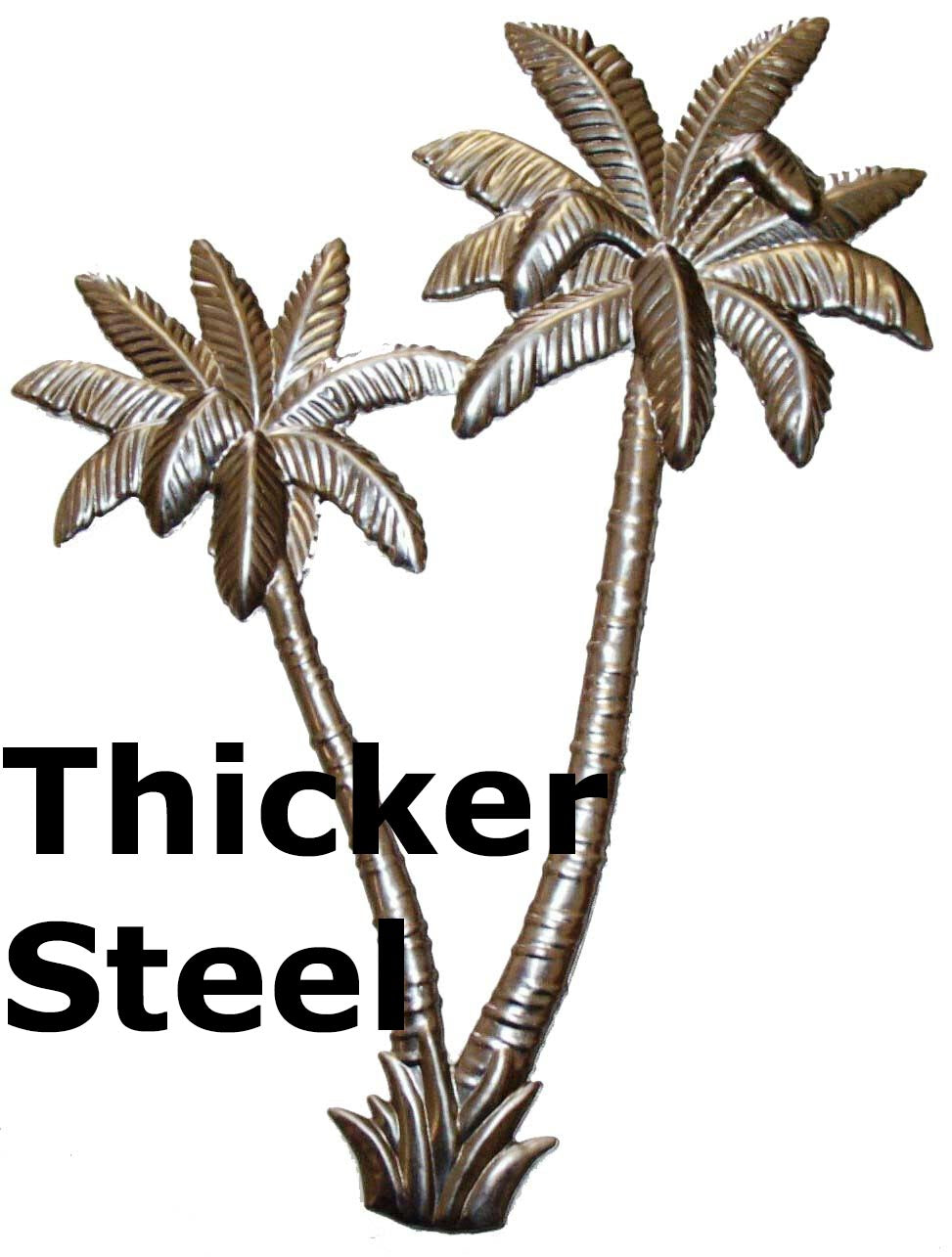 Metal Stamping Pressed Stamped Steel Palm Trees Double Tall .032" Thickness M22 approx. size 5 1/4"w x 6 7/8"h