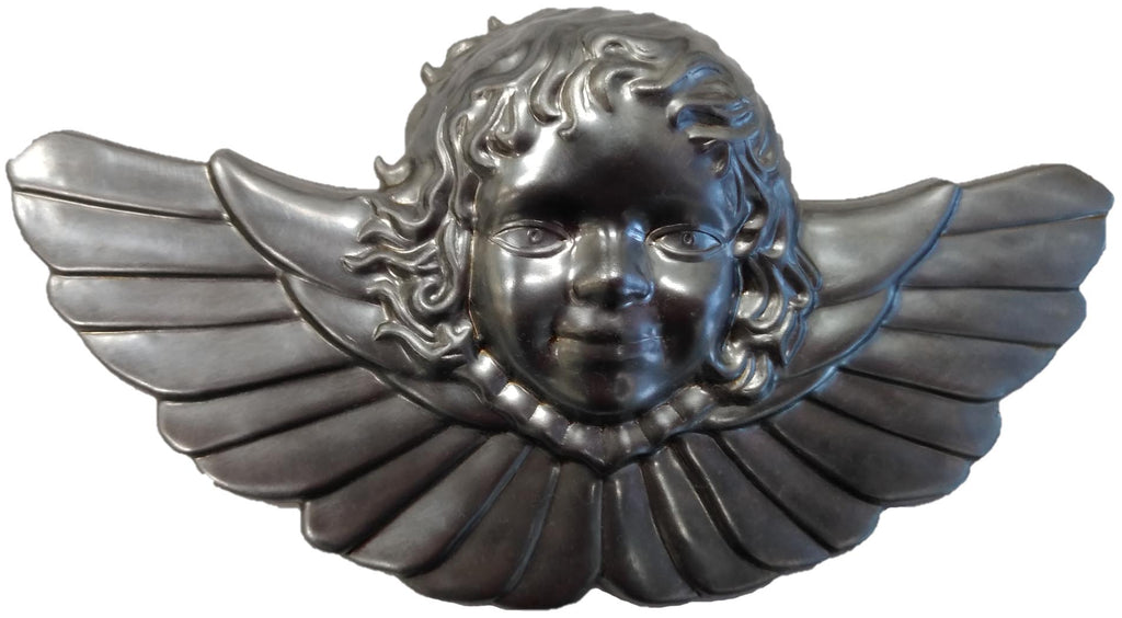 Metal Stamping Pressed Stamped Steel Angel Cherub Head Wings .020" Thickness M33 approx. size 5 1/4"w x 3"h x 1/2" head depth