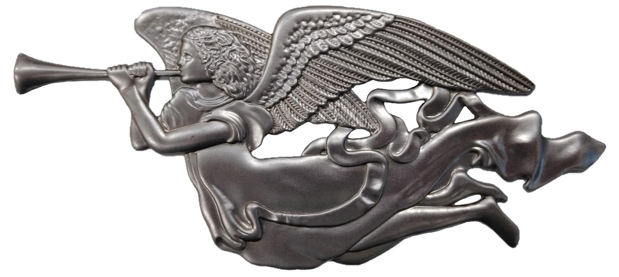 Metal Stamping Pressed Stamped Steel Flying Angel Wings Horn .020" Thickness M35 approx. size 7 3/8"w x 3 1/4"h.