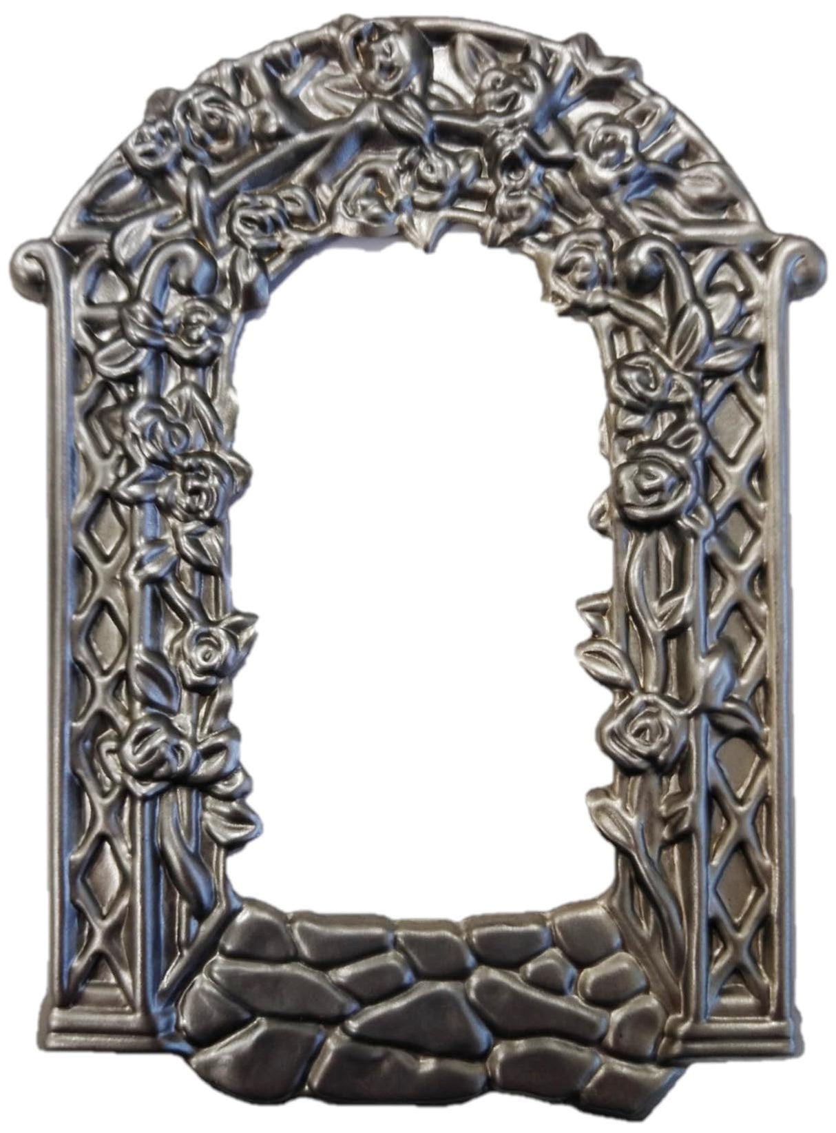 Metal Stamping Pressed Stamped Steel Flowering Garden Wedding Arch Gate Entrance Arbor Trellis .020" Thickness M46 approx. size 3 1/2"w x 4 3/4"h.