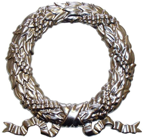 Metal Stamping Pressed Stamped Steel Christmas Wreath Holiday .020" Thickness M4  approx. size 4"w x 4"h.