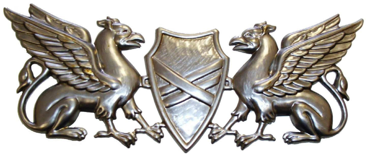 Metal Stamping Pressed Stamped Steel Gryphons Griffins Shield Double .020" Thickness M51 approx. size 8 5/16"w x 3"h