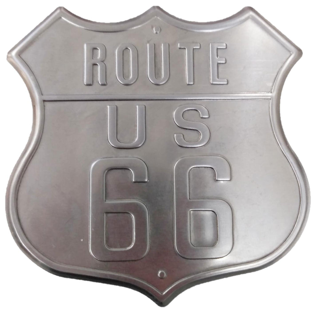 Metal Stamping Pressed Stamped Steel Route 66 US Highway Sign .020" Thickness M66  approx. size 4 3/16"w x 4 1/8"h