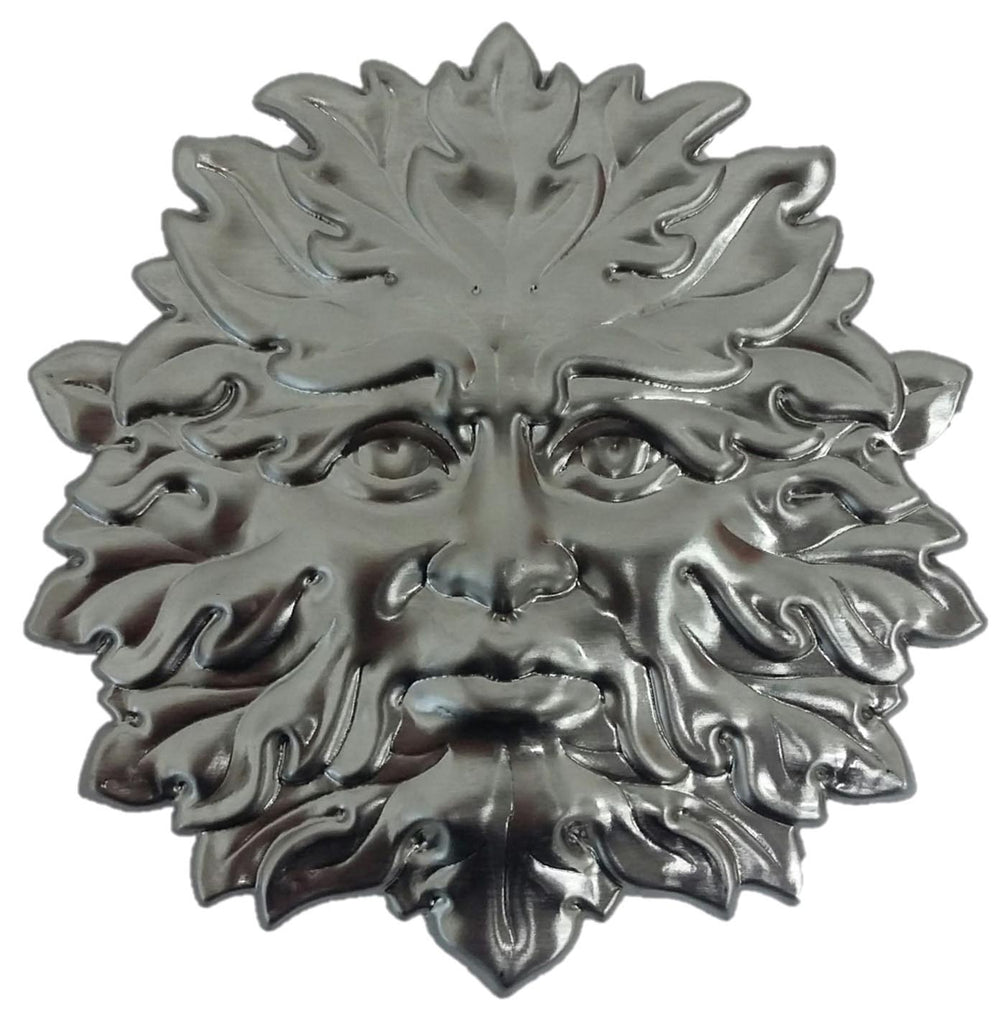 Metal Stamping Pressed Stamped Steel Green Man .020" Thickness M67  approx. size 4 5/8" diameter