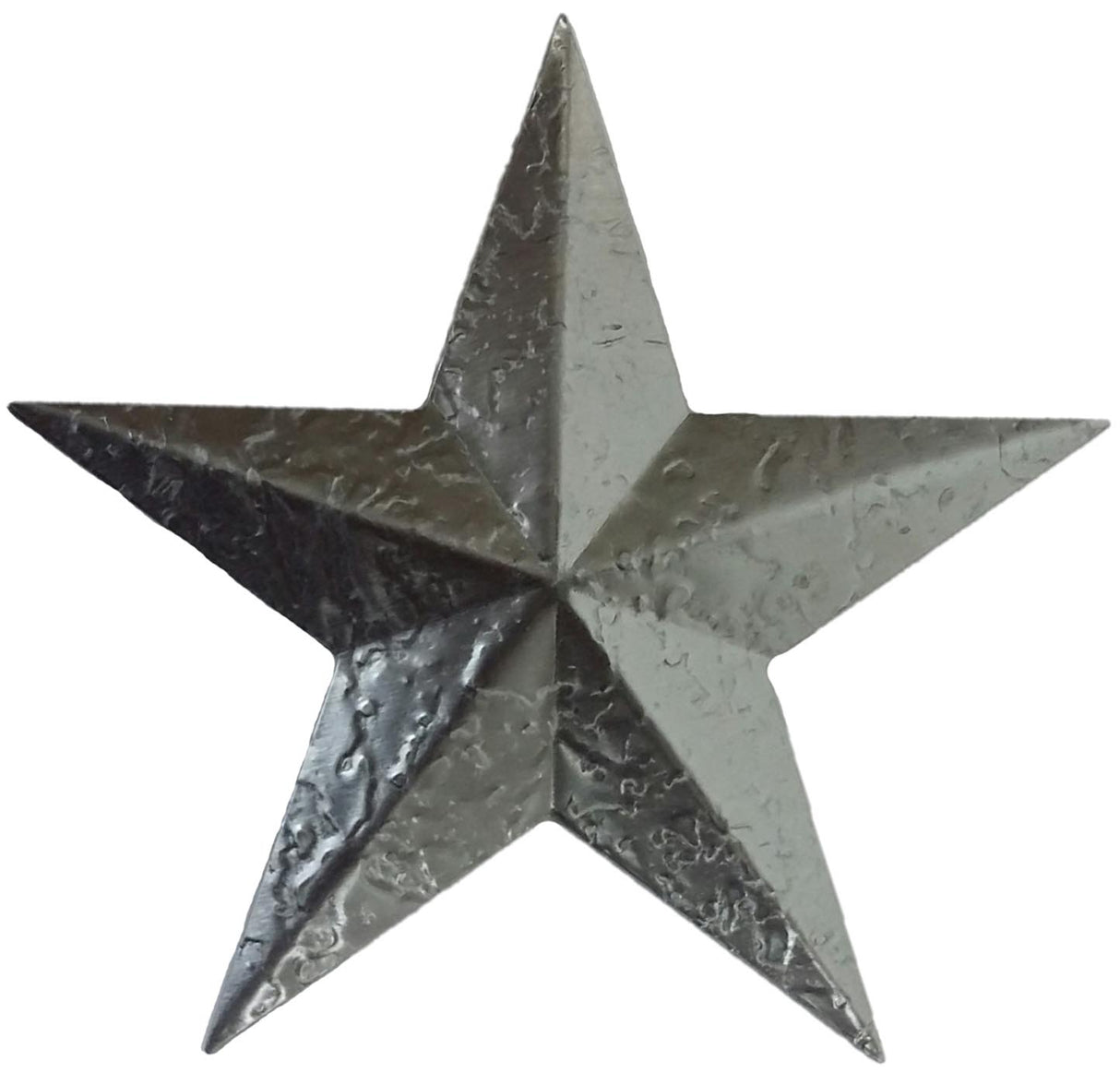 Metal Stamping Pressed Stamped Steel Star with Hammered Pattern 4 1/2" dia. .020" Thickness M69 approx. size 4 1/2"w x 4 1/4"h.