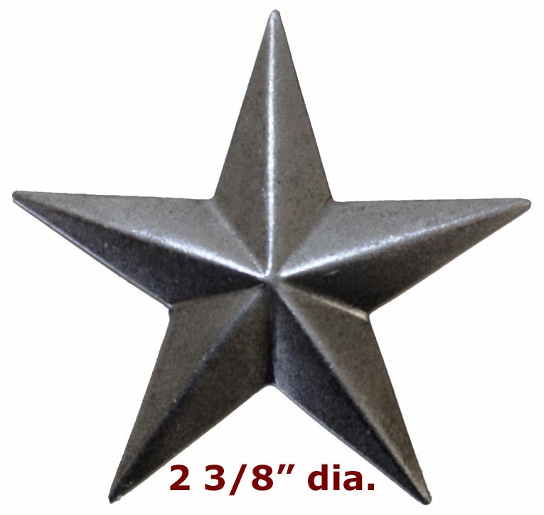 Metal Stamping Pressed Stamped Steel Star 2 3/8" dia. .020" Thickness M6  approx. size 2 3/8" dia.