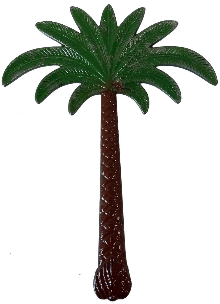 Painted with Powdered Paint. Metal Stamping Pressed Stamped Steel Palm Tree Single Tall .020" Thickness M70  approx. size 5 1/4"w x 7"h