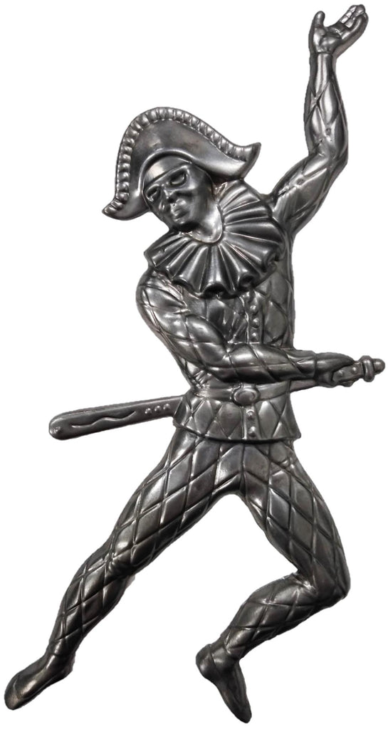 Metal Stamping Pressed Stamped Steel Court Jester Fool Joker .020" Thickness M79  approx. size 3 1/4"w x 7 5/16"h
