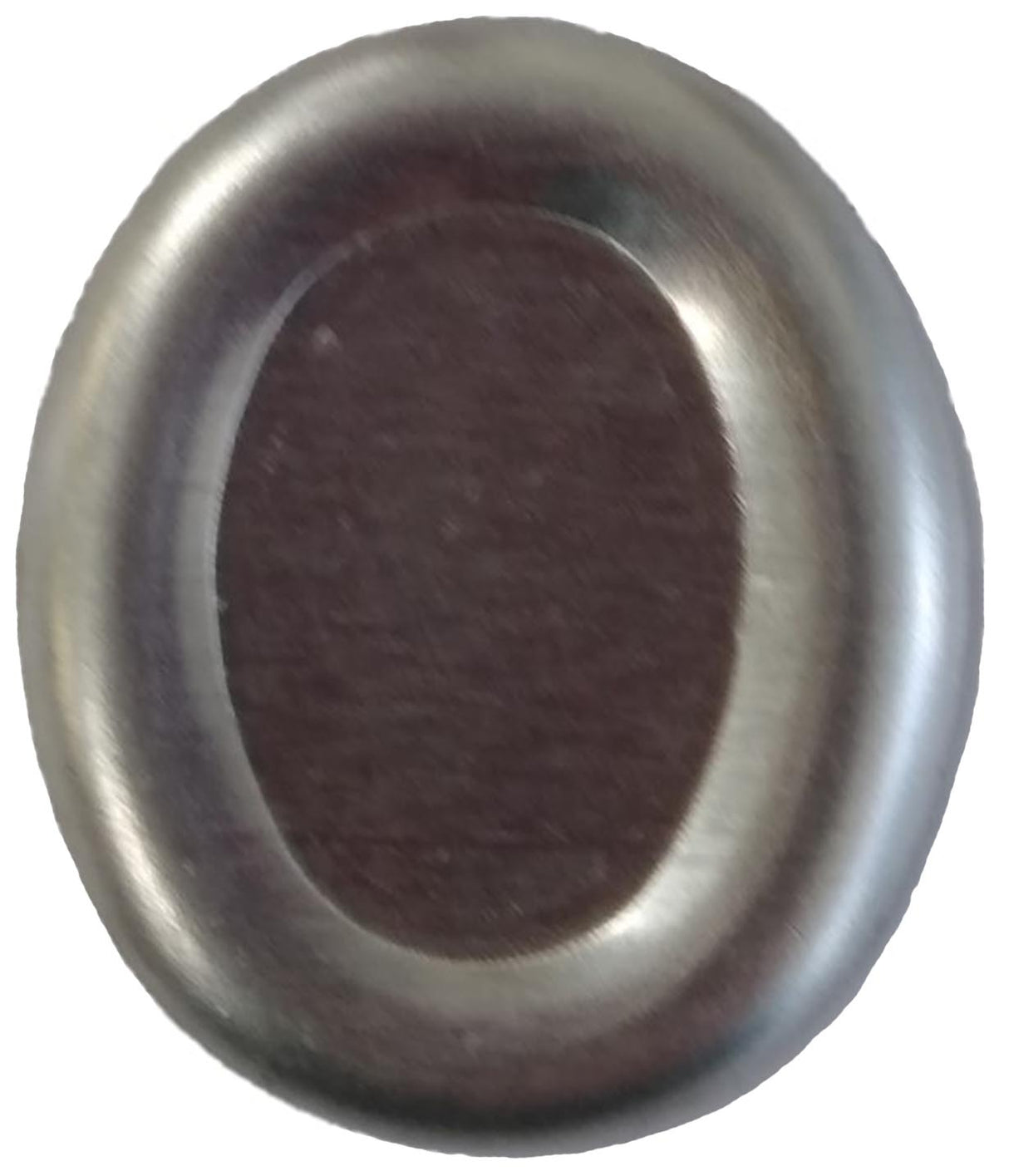 Solid Aluminum Stamping Pressed Stamped Steel Oval Plate .020" Thickness M82 approx. size 1 5/16"w x 1 1/2"h.