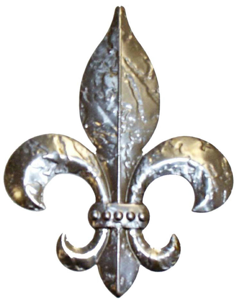 Metal Stamping Pressed Stamped Steel Patterned Fleur De Lis .020" Thickness M8 approx. size 3 1/16"w x 4"h 