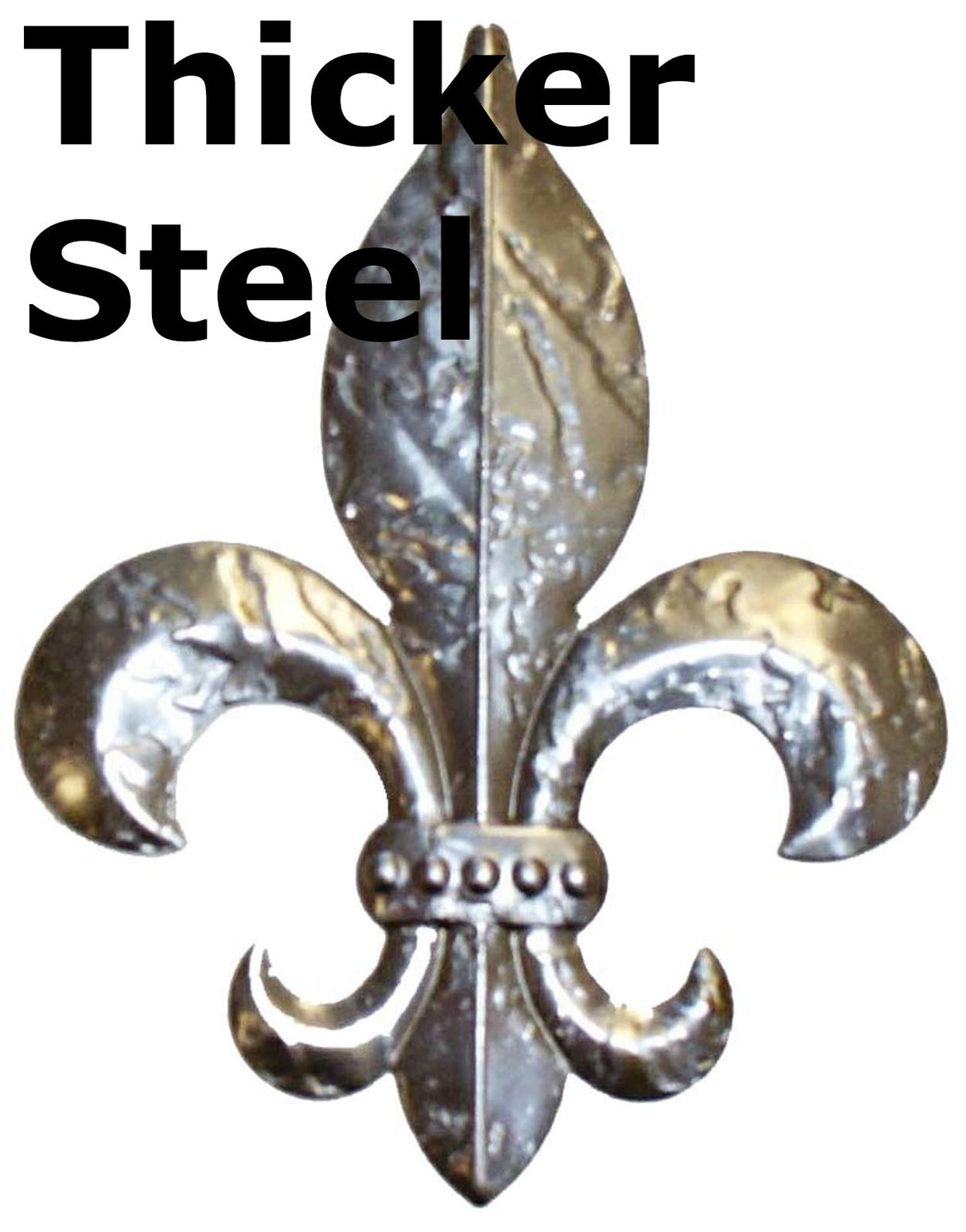 Metal Stamping Pressed Stamped Steel Patterned Fleur De Lis .050" Thickness M8 approx. size 3 1/16"w x 4"h