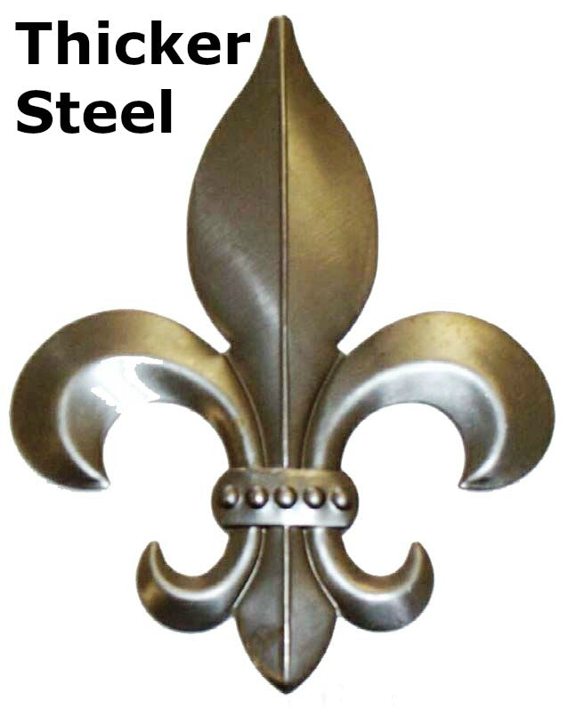 Metal Stamping Pressed Stamped Steel Fleur De Lis .062" Thickness M9 approx. size 3 1/16"w x 4"h