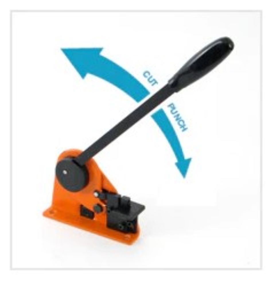 Handle rotation for the cutting feature and for the punching feature on the Metalcraft Practical Punch Shear Tool