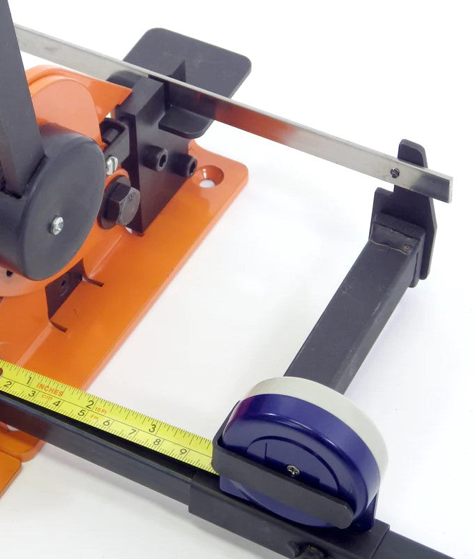 Measuring Device on Metalcraft Practical Punch Shear Tool. The distance of hole positions can be set from hole to hole