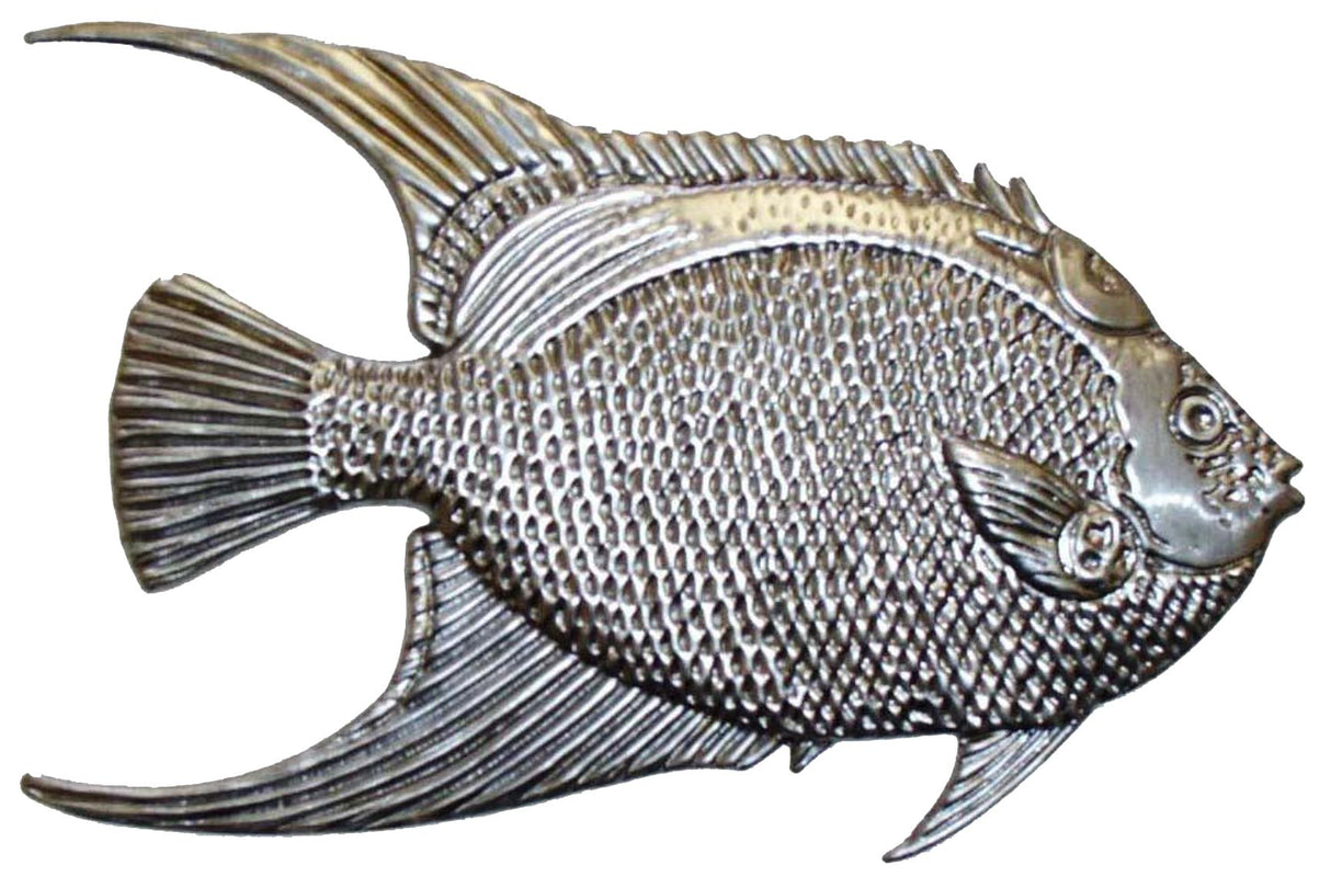 Metal Stamping Pressed Stamped Steel Queen Angel Fish .020" Thickness SE10 approx. size 4 3/4"w x 3"h.