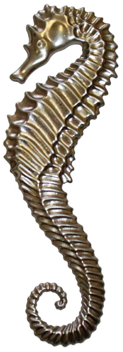 Metal Stamping Pressed Stamped Steel Seahorse .020" Thickness SE14 approx. size 1 3/4"w x 5 7/8"h.