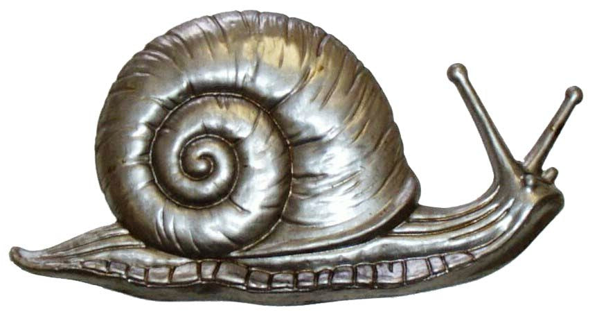 Metal Stamping Pressed Stamped Steel Snail .020" Thickness SE15 approx. size 4 1/2"w x 2 1/4"h.