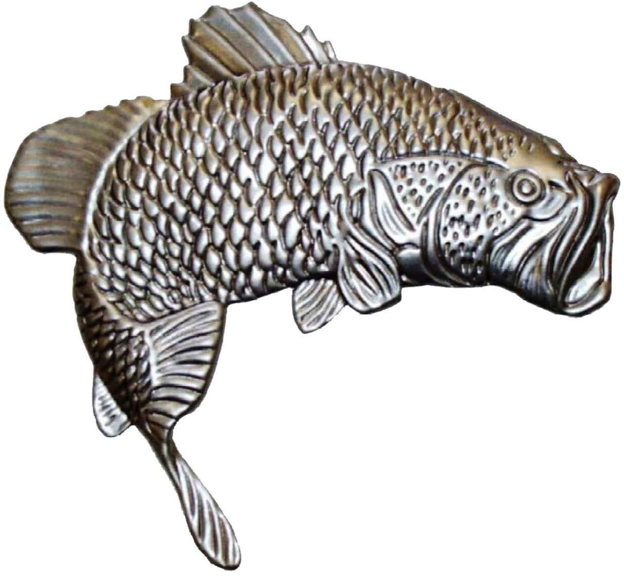 Metal Stamping Pressed Stamped Steel Large Mouth Bass Fish .020" Thickness SE17 approx. size 4 1/2"w x 4 3/16"h.