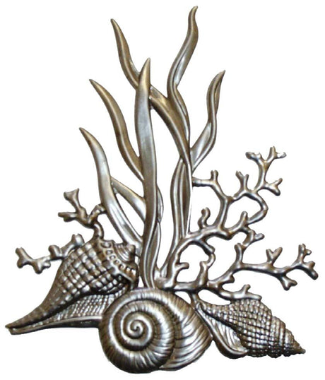 Metal Stamping Pressed Stamped Steel Coral Reef Plant Seaweed .020" Thickness SE18 approx. size 4 1/8"w x 5 1/16"h.